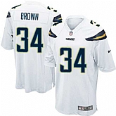 Nike Men & Women & Youth Chargers #34 Donald Brown White Team Color Game Jersey,baseball caps,new era cap wholesale,wholesale hats
